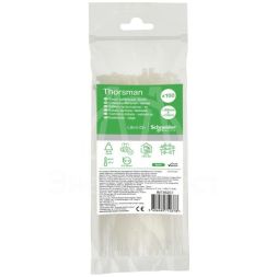 Стяжка кабельная 160х2.5 бел. (уп.100шт) SchE IMT46257