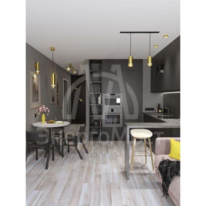 Светильник 4008 настенный под лампу GU10 золото IEK LT-UBB0-4008-GU10-1-K22