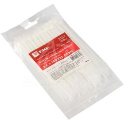 Хомут кабельный 3.6х150 нейл. бел. (уп.100шт) EKF plc-c-3.6x150