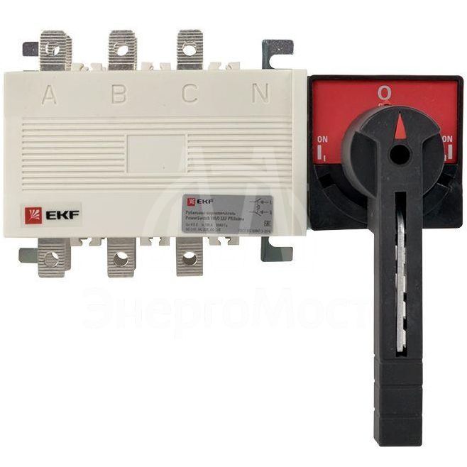 Рубильник-переключатель 3п 100А с рукояткой управления для прямой установки PowerSwitch PROxima EKF pscs-100-3