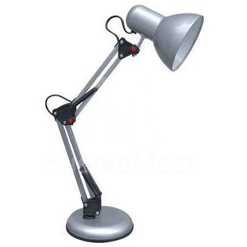 Светильник настольный под лампу СНО 15С на основании 60Вт E27 230В серебр. (коробка) IN HOME 4690612012926