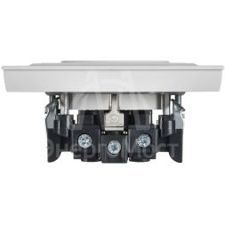 Розетка BRITE РСР14-1-0-БрАБ 16А в сборе с заземл. защ. шторки арктич. бел. IEK BR-R14-16-K91-F