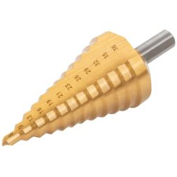 Сверло ступенчатое HSS по металлу 12 ступеней 6-9-13-16-19-21-23-26-29-32-35-38мм MOS 36386М