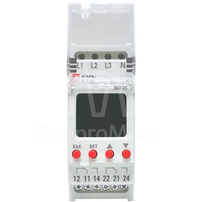 Реле контроля фаз с LCD дисплеем RKF-2S (с нейтралью) EKF rkf-2s