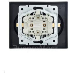 Розетка 2-м СП VESNA с заземл. ПБТ черн. бархат LEZARD 742-4200-127B