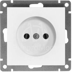 Розетка 1-м СП Афина 16А IP20 без заземл. механизм бел. Universal A0022