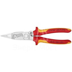 Клещи электромонтажные VDE 6-в-1 L-200мм Knipex KN-1396200
