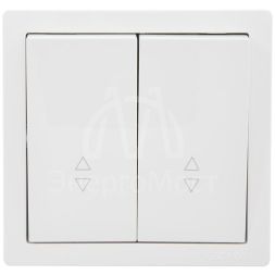 Выключатель 2-клав. проходной LETO бел. LEZARD 752-0200-106