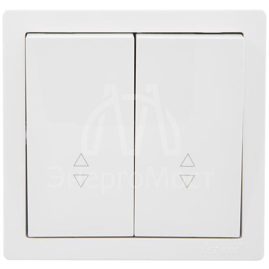 Выключатель 2-клав. проходной LETO бел. LEZARD 752-0200-106