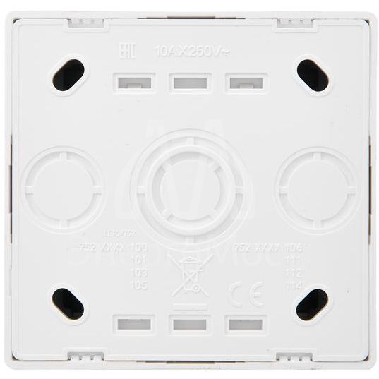 Выключатель 2-клав. проходной LETO бел. LEZARD 752-0200-106