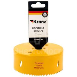 Коронка Bimetal 114мм Kranz KR-92-0247