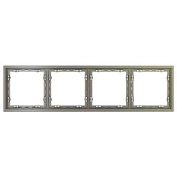 Рамка 4-м S70 пластик. шелк Voltum VLS100404