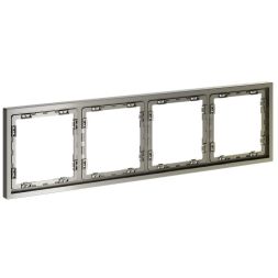 Рамка 4-м S70 пластик. шелк Voltum VLS100404