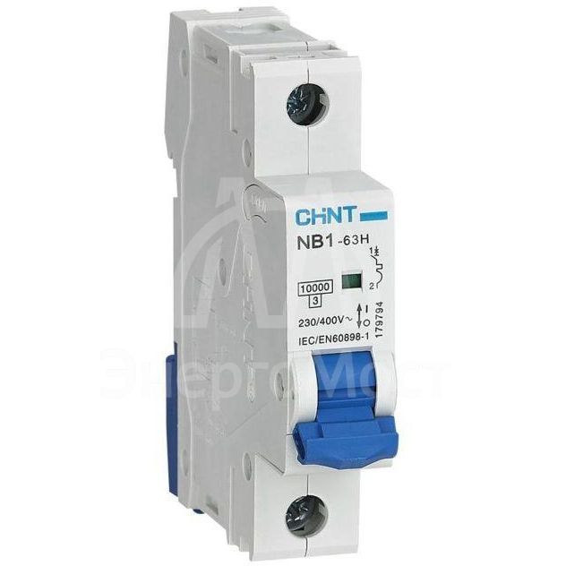 Выключатель автоматический модульный 1п C 40А 10кА NB1-63H (R) CHINT 179791