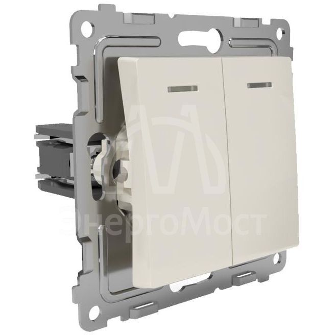 Выключатель 2-кл. СП Pixel 10А IP20 с индикатором механизм беж. TOKOV ELECTRIC TKE-PX-V2I-C02