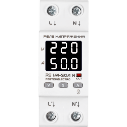 Реле напряжения с контролем тока RE VA-50А W