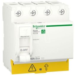 Выключатель дифференциального тока (УЗО) RESI9 40А 4P 30мА тип AC SchE R9R51440