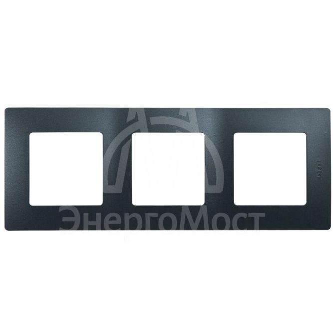 Рамка 3-м Etika антрацит Leg 672583