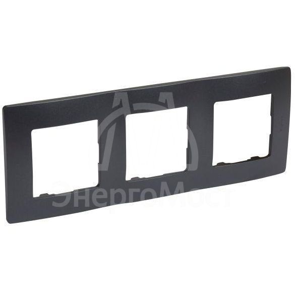 Рамка 3-м Etika антрацит Leg 672583