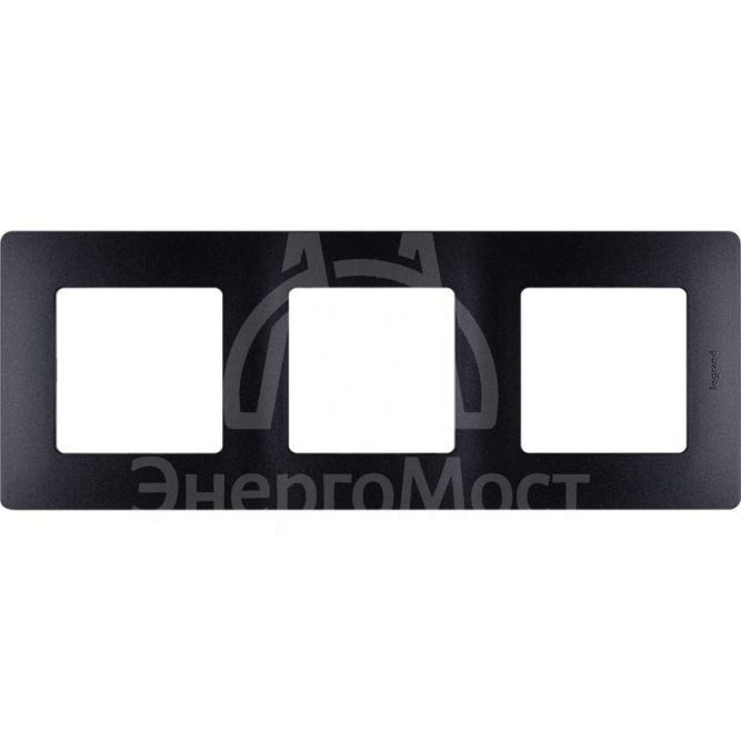 Рамка 3-м Etika антрацит Leg 672583