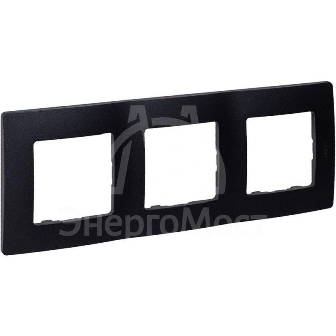 Рамка 3-м Etika антрацит Leg 672583