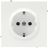Розетка силовая KANT 2P+E без шторки бел. магнолия DKC 7000033