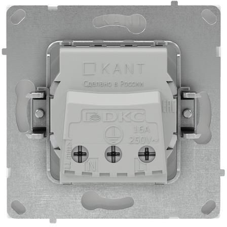 Розетка силовая KANT 2P+E без шторки бел. магнолия DKC 7000033