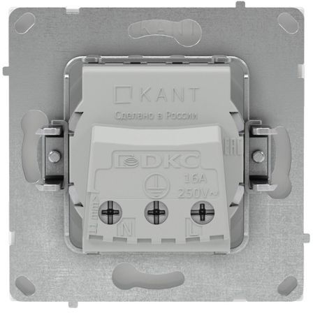 Розетка силовая KANT 2P+E без шторки бел. магнолия DKC 7000033