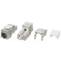 Вставка Keystone Jack RJ-45(8P8C) кат. 5e экранир. KJ9-8P8C-C5e-90-SH-F-WH Hyperline 432598