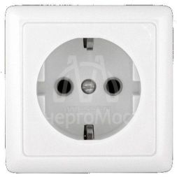 Розетка 1-м ОП Хит 16А с заземл. бел. SchE RA16-133-B