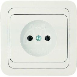 Розетка 1-м СП Mimoza 16А IP20 без заземл. бел./бел. Makel 12022