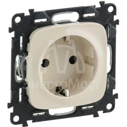 Механизм розетки 1-м СП Valena Allure 16А IP2X 250В 2К+З винт. зажимы сл. кость Leg 753825
