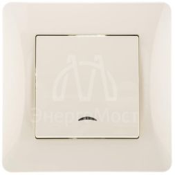 Выключатель 1-кл. СП Ugra 10А 250В с индикацией механизм беж. GUSI С11В18-003