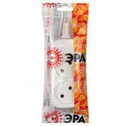 Колодка удлинителя KX-2 2-м без зазeмл. ЭРА Б0028330