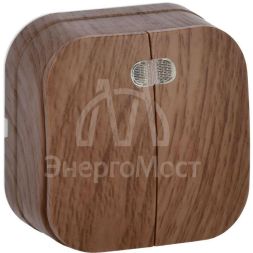 Выключатель 2-кл. ОП GLORY 10А ВС20-2-1-ХД с индикацией дуб IEK EVH21-K24-10