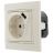Розетка 1-м СП Мира 16А с з/к +USB крем. LEZARD 701-0303-181