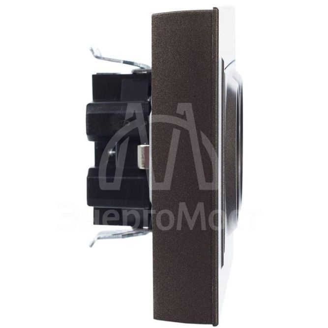 Розетка 2-м СП BRITE РСш12-3-БрТБ 16А в сборе с заземл. защ. шторки бронза IEK BR-R24-16-K45-F