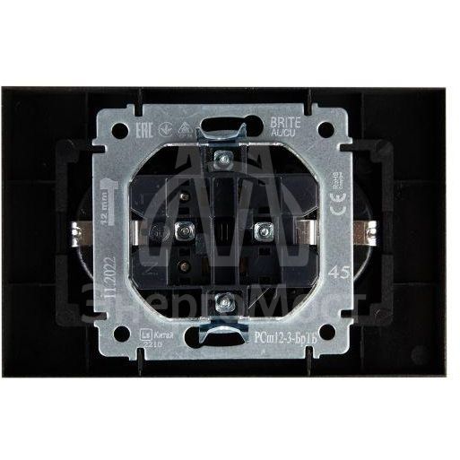 Розетка 2-м СП BRITE РСш12-3-БрТБ 16А в сборе с заземл. защ. шторки бронза IEK BR-R24-16-K45-F