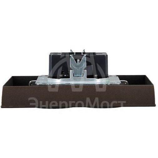 Розетка 2-м СП BRITE РСш12-3-БрТБ 16А в сборе с заземл. защ. шторки бронза IEK BR-R24-16-K45-F