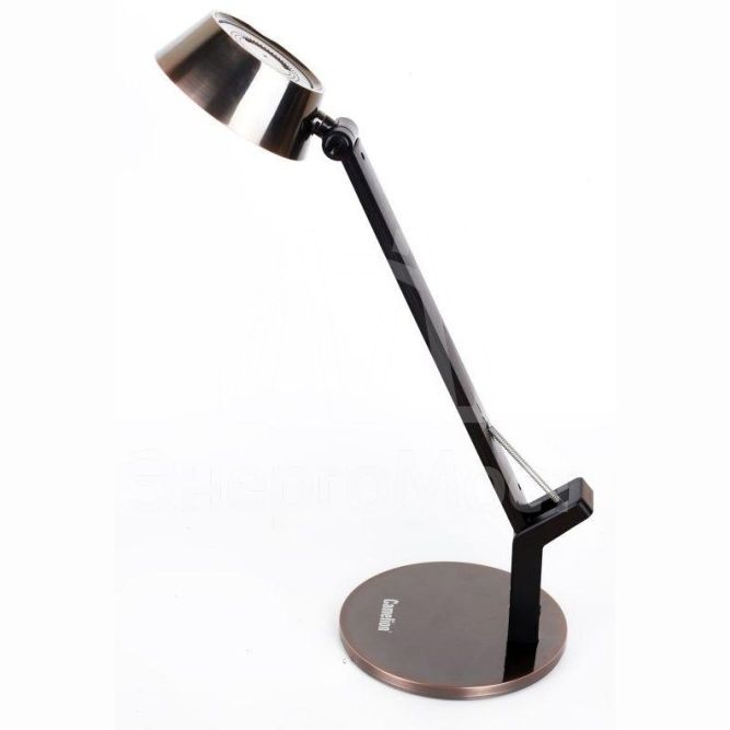 Светильник настольный KD-835 C28 LED 8Вт 230В 480лм сенс.рег.ярк и цвет.темп. USB-5В.1А бронза Camelion 12999