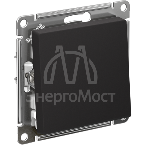 Механизм выключателя 1-кл. СП AtlasDesign 10А IP20 (сх. 1) 10AX карбон SchE ATN001011