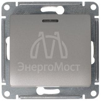 Механизм выключателя 1-кл. СП Glossa 10А IP20 (сх. 1а) 10AX с подсветкой платина SchE GSL001213
