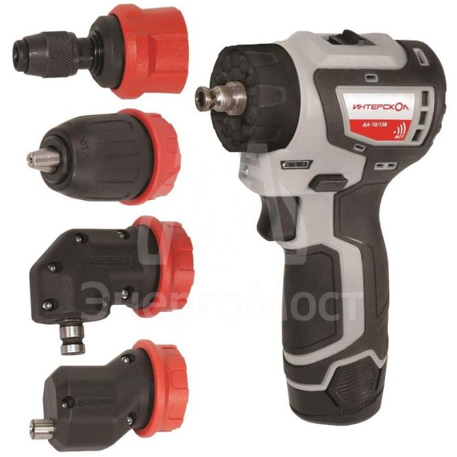 Дрель-шуруповерт акуумуляторная бесщеточн. ДА-10/12В 36 КомбиМАКС (Li-ion сумка 2 аккум. 2А.ч 4 насадки) ИНТЕРСКОЛ 687.2.2.78