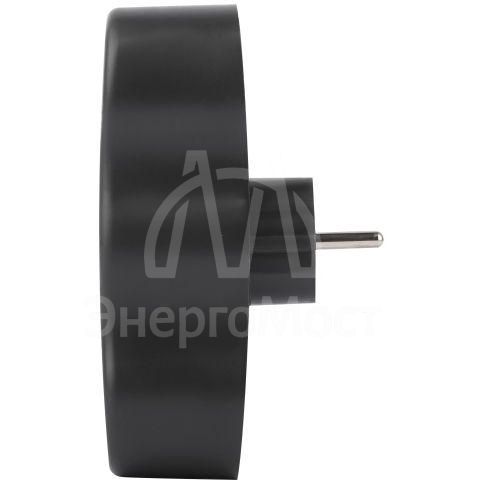 Разветвитель электрический SPx-3e-B на 3 розетки с заземл. 16А черн. Эра Б0059723