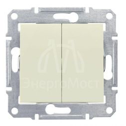 Механизм выключателя 2-кл. СП Sedna 10А IP20 (сх. 5) 250В беж. SchE SDN0300147