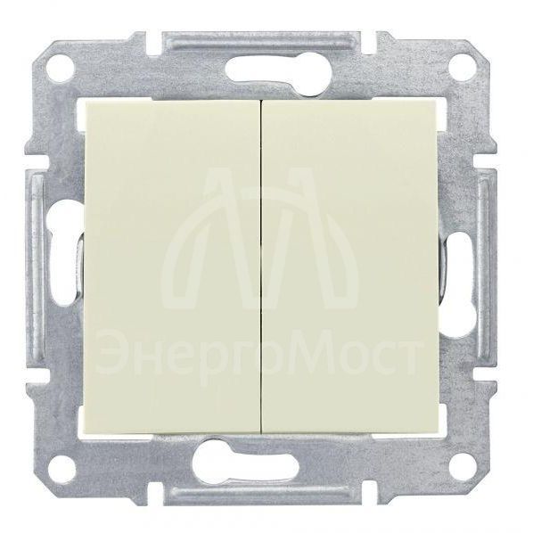 Механизм выключателя 2-кл. СП Sedna 10А IP20 (сх. 5) 250В беж. SchE SDN0300147