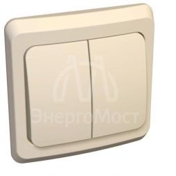 Выключатель 2-кл. СП Этюд 10А IP20 с подсветкой крем. SchE BC10-006K