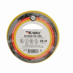 Изолента ПВХ 0.13х19мм 25м желт. Kranz KR-09-2202