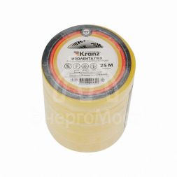 Изолента ПВХ 0.13х19мм 25м желт. Kranz KR-09-2202