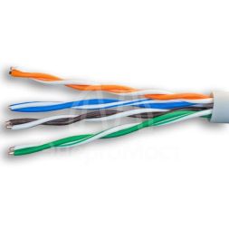 Кабель витая пара U/UTP кат.5E 4х2х24AWG solid Cu PVC In. Median 305м (м) SUPRLAN 01-0334-9